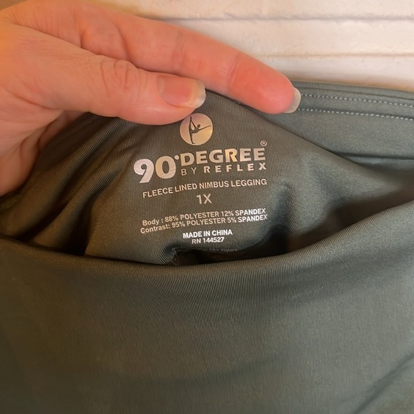 90 Degree Dark Forest Fleece Lined Nimbus Leggings, Women’s Plus Size 1x - Picture 5 of 7